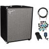 imageFender Rumble 100 V3 1X12 100W Bass Combo Amplifier Bundle with Instrument Cable Amperstand Guitar Cradle Tuner and 24Pack Picks200 V3