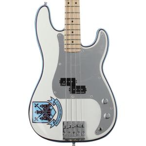 imageFender 0141032305 Steve Harris Precision Bass Maple Neck Olympic White with Stripe