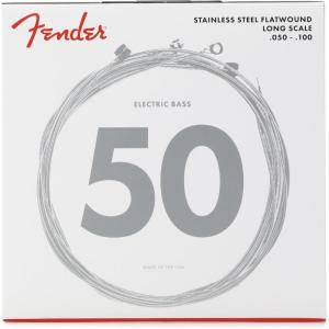 imageFender 9050 Bass Strings Stainless Steel Flatwound 9050L 045100Medium Light  50100