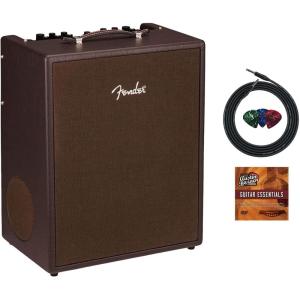 imageFender Acoustic 100 1x8 100W Acoustic Guitar Amplifier Bundle with Instrument Cable Amperstand Guitar Cradle Tuner and 24Pack PicksAcoustic SFX II