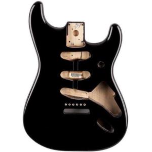 imageFender Alder Stratocaster Body  Vintage Bridge Routing  Black