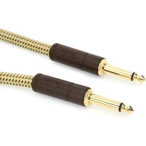 imageFender Deluxe Series Instrument Cable Guitar Cable Guitar Accessories StraightStraight Tweed 10ftTweed