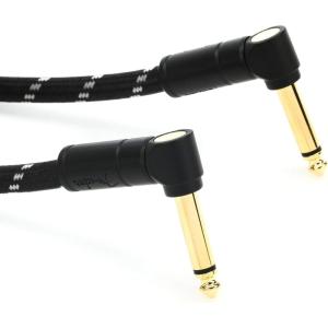 imageFender Deluxe Series Patch Cable AngleAngle Black Tweed 6in 2PackTweed