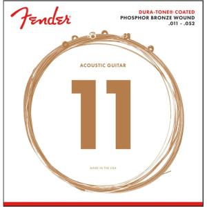 imageFender DuraTone Coated Phosphor Bronze Acoustic Guitar Strings 860M 013056Custom Light  1152