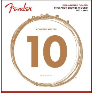 imageFender DuraTone Coated Phosphor Bronze Acoustic Guitar Strings 860M 013056Extra Light  1048