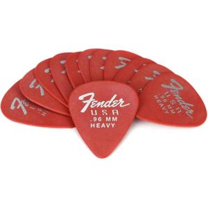 imageFender DuraTone Delrin Guitar Picks 351 Shape Fiesta Red 096mm 12Pack096