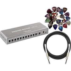 imageFender Engine Room LVL12 Power Supply Bundle with Fender Original Instrument Cable and 24 Pack Premium Picks Sampler an Austin Bazaar ExclusiveBundle w Picks