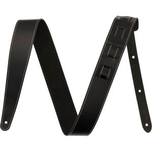 imageFender Essentials Economy Leather Guitar Strap Guitar Accessories Adjustable from 445quot to 53quot BrownBlack