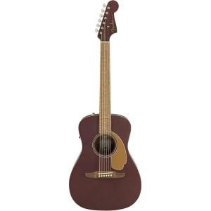 imageFender Malibu Player Acoustic Electric Guitar Natural Walnut FingerboardBurgundy Satin