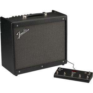 imageFender Mustang GTX100 Guitar Amp and 7 Button Footswitch 100 Watts with 2Year Warranty Integrated Looper Bluetooth Audio Streaming for Play Along 245Dx2105Wx1305H Inches Black