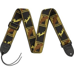 imageFender Neon Monogrammed Guitar Strap 2in PinkYellowBlackYellowBrown