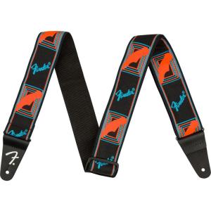 imageFender Neon Monogrammed Guitar Strap 2in PinkYellowBlueOrange