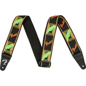 imageFender Neon Monogrammed Guitar Strap 2in PinkYellowGreenOrange