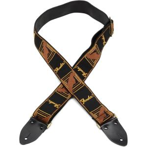 imageFender Neon Monogrammed Guitar Strap 2in PinkYellowLegacy Vintage