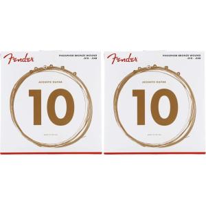 imageFender Phosphor Bronze Acoustic Guitar Strings Ball End 60CL 011052Extra Light 1048 Pack of 2