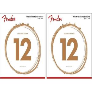 imageFender Phosphor Bronze Acoustic Guitar Strings Ball End 60CL 011052Medium 1253 Pack of 2