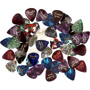 imageFender Premium 24 Pack Picks Sampler  Includes Thin Medium ampamp Heavy Gauges Austin Bazaar Exclusive48 Pack