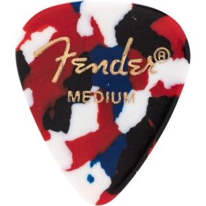 imageFender Premium Celluloid Guitar Picks 351 Shape Guitar Accessories Green Moto Medium 12PackConfetti