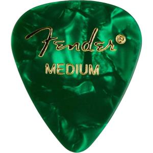 imageFender Premium Celluloid Guitar Picks 351 Shape Guitar Accessories Green Moto Medium 12PackGreen Moto