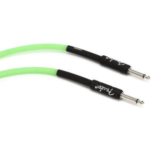 imageFender Professional Series Instrument Cable Guitar Cable Guitar Accessories AngleAngle Black 1ftGreen