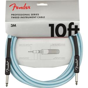 imageFender Professional Series Tweed Instrument Cable Guitar Cable Guitar Accessories StraightStraight Gray 10ftDaphne Blue Tweed