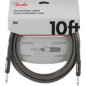 imageFender Professional Series Tweed Instrument Cable Guitar Cable Guitar Accessories StraightStraight Gray 10ftWhite Tweed