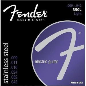 imageFender Stainless 350 Electric Guitar Strings Stainless Steel Ball End 350L 009042Light  942