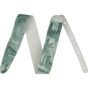 imageFender Tie Dye Leather Guitar Strap Guitar Accessories 2in BlackSage Green