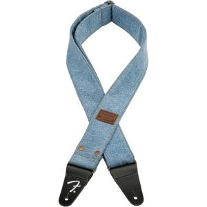 imageFender x Wrangler Riveted Denim Guitar StrapLight Indigo
