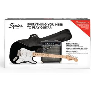 imageSquier 6 String Electric Guitar Pack Right Black 0371720006Black