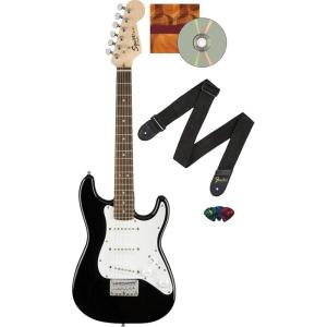 imageSquier Mini Stratocaster Electric Guitar with 2Year Warranty Black Laurel FingerboardBlack