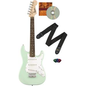 imageSquier Mini Stratocaster Electric Guitar with 2Year Warranty Black Laurel FingerboardSurf Green