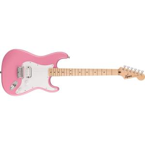 imageSquire Sonic Stratocaster Electric Guitar Tahitian Coral Maple Fingerboard White PickguardFlash Pink