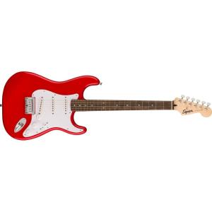 imageSquire Sonic Stratocaster Electric Guitar Tahitian Coral Maple Fingerboard White PickguardTorino Red