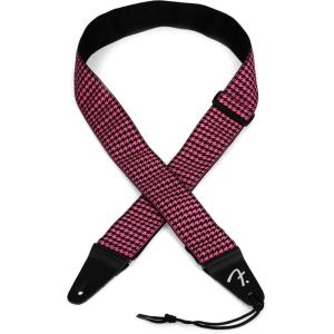 imageFender Houndstooth Jacquard Guitar Strap Stocking Stuffers Guitar Accessories 2in WhitePink