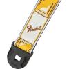 imageFender Quickgrip Secure Guitar Strap 2in Monogram WhiteYellowBrown