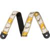 imageFender Quickgrip Secure Guitar Strap 2in Monogram WhiteYellowBrown