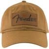 imageFender Vintage Leather Badge Hat Cotton Adjustable Fit Caramel