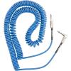 imageFender Contour Coiled Instrument Cable Guitar Accessories StraightAngle Seafoam Green 30 ftLake Placid Blue