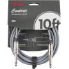 imageFender Contour Instrument Cable Guitar Cable Guitar Accessories StraightStraight Seafoam Green 10 ftInca Silver