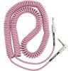 imageFender Contour Coiled Instrument Cable Guitar Accessories StraightAngle Seafoam Green 30 ftBurgundy Mist