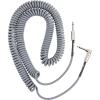imageFender Contour Coiled Instrument Cable Guitar Accessories StraightAngle Seafoam Green 30 ftInca Silver