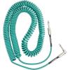 imageFender Contour Coiled Instrument Cable Guitar Accessories StraightAngle Seafoam Green 30 ftSherwood Green