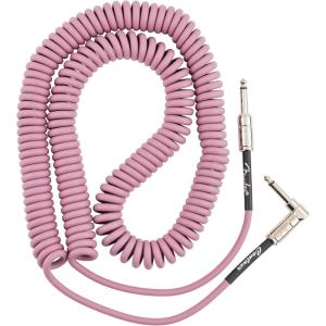 imageFender Contour Coiled Instrument Cable Guitar Accessories StraightAngle Seafoam Green 30 ftBurgundy Mist